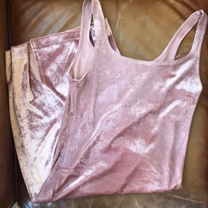 Zara pink velvet dress